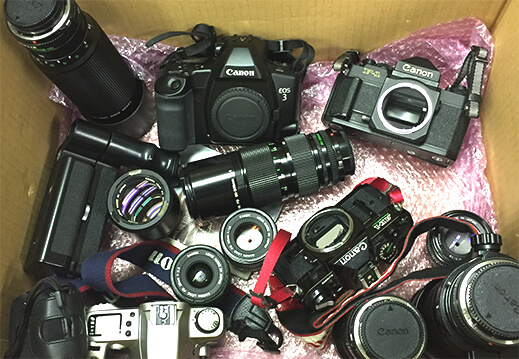 買取した製品：Canon NEW F-1,AE-1,EOS-3他7点